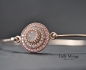 Preview: Silberring 925 - Rosenquarz Edelstein - Roségold - Verstellbar - Kristall Schmuck - Brautschmuck - Zirkonia - Handmade Gift Ideas - Rings